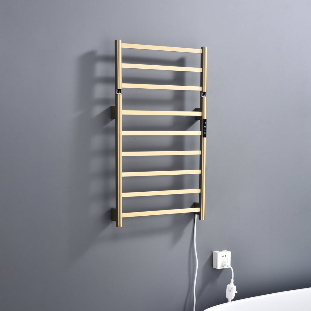 Traditional Towel Rail Towel Warmer FK08+ - Brushed Gold