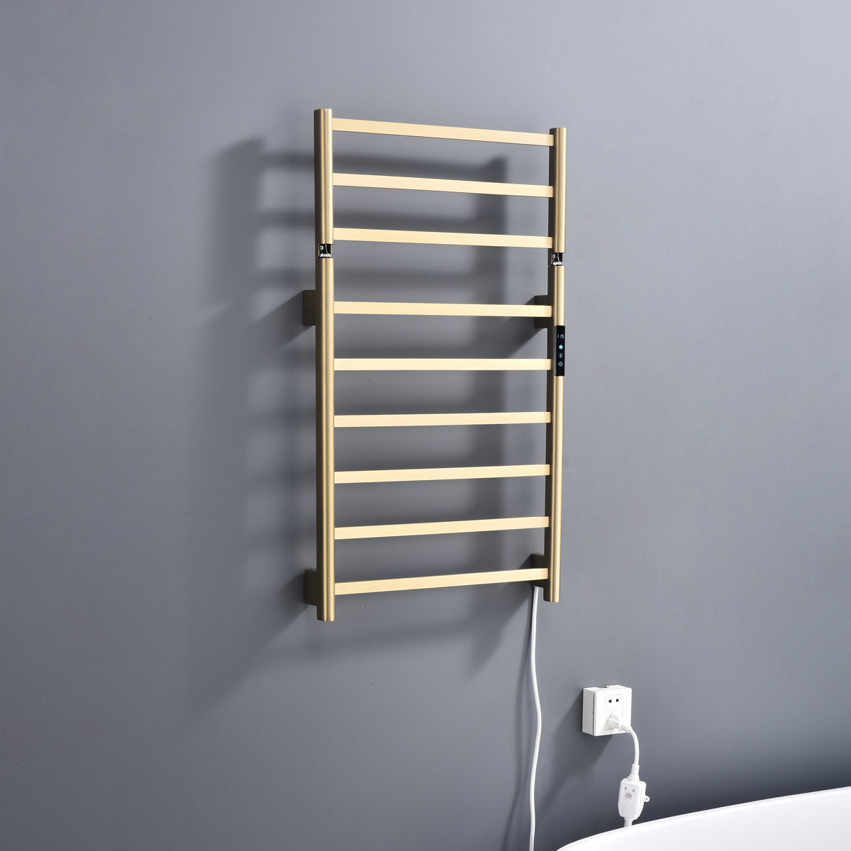 Traditional Towel Rail Towel Warmer FK08+ - Brushed Gold