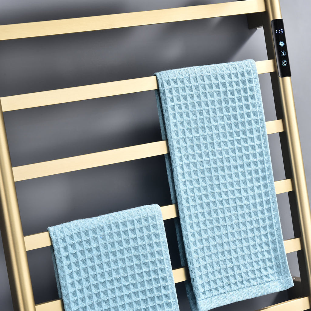 Traditional Towel Rail Towel Warmer FK08+ - Brushed Gold