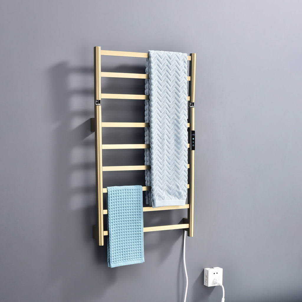Traditional Towel Rail Towel Warmer FK08+ - Brushed Gold