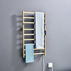 Traditional Towel Rail Towel Warmer FK08+ - Brushed Gold