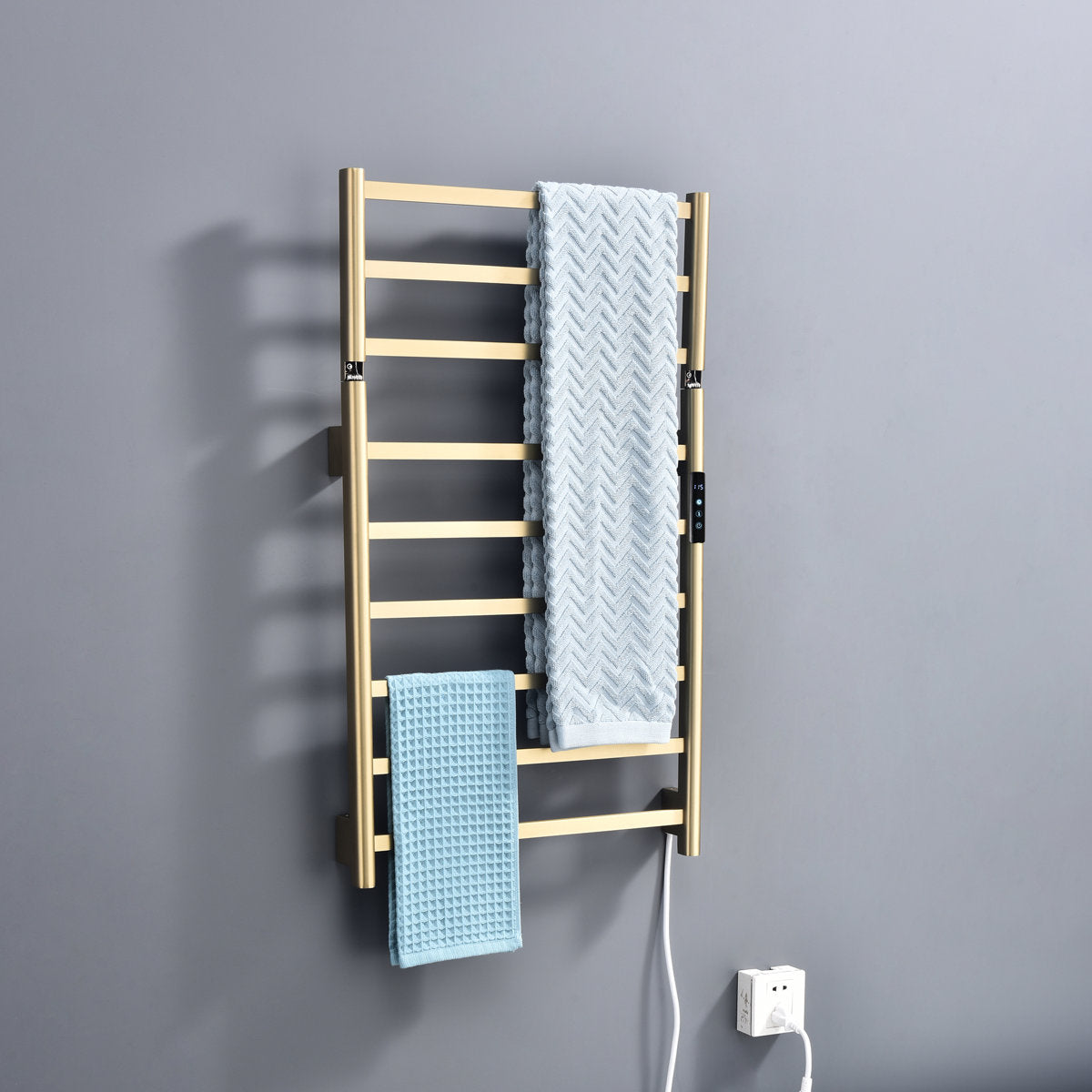 Traditional Towel Rail Towel Warmer FK08+ - Brushed Gold