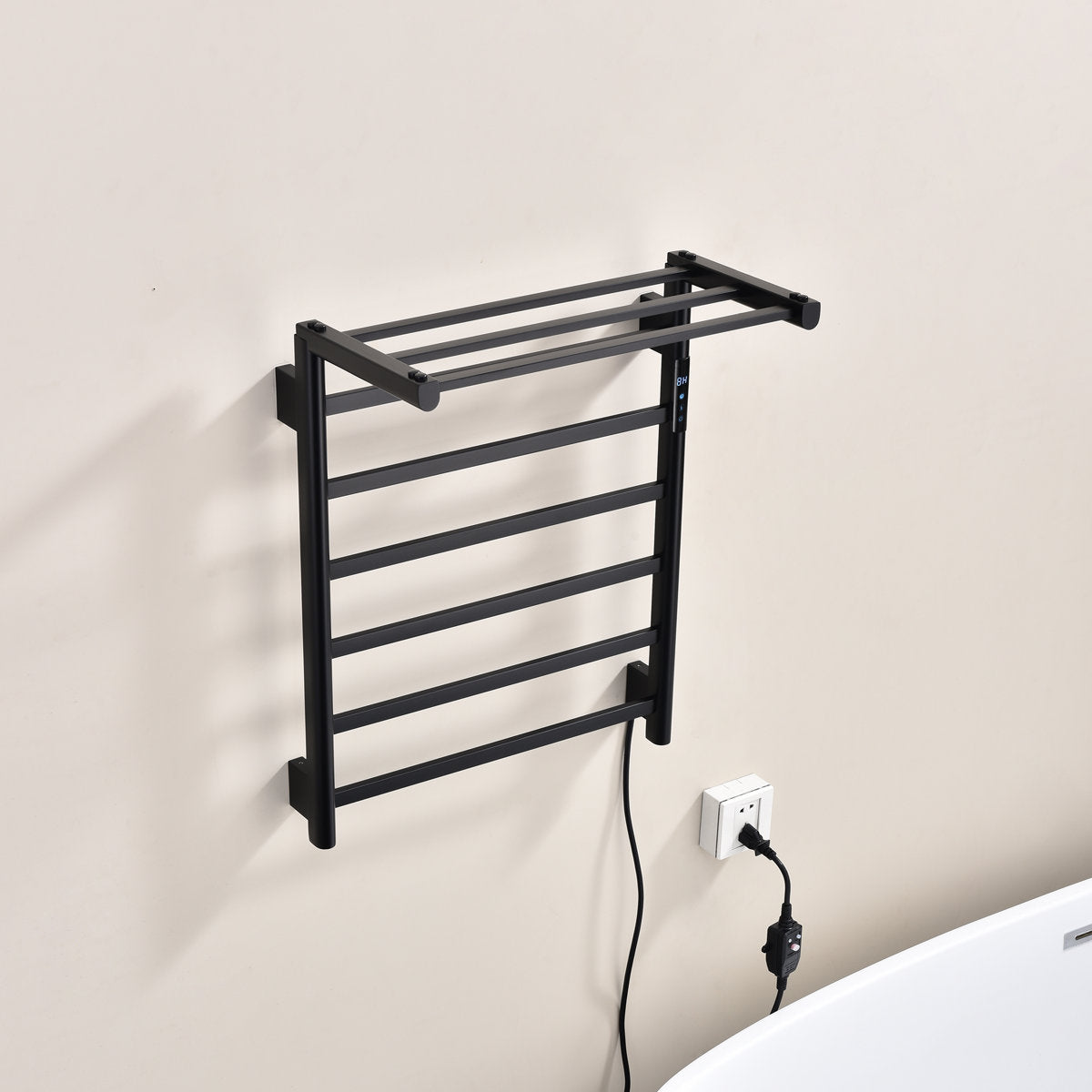 Traditional Towel Rail Towel Warmer FK08 - Matte Black