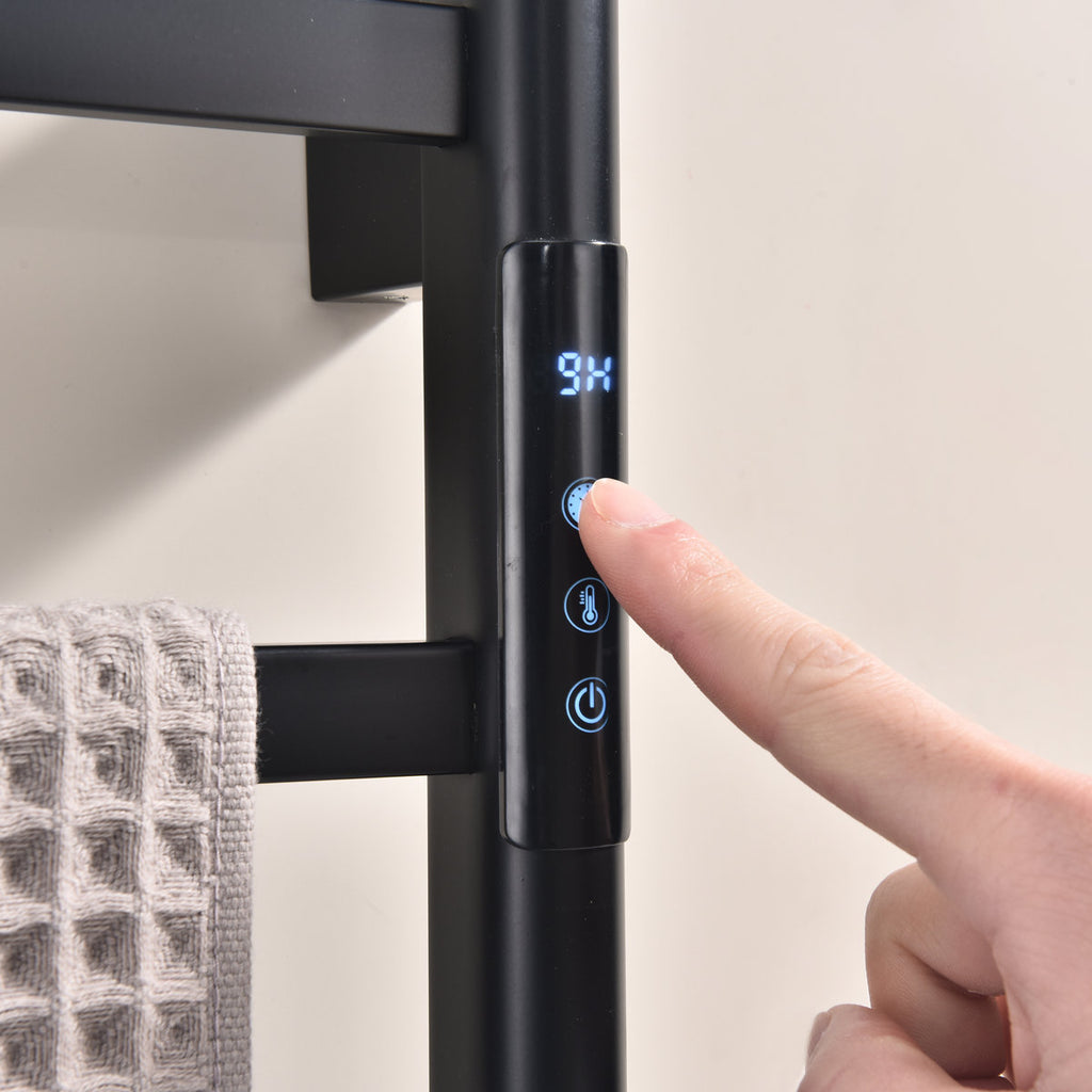 Traditional Towel Rail Towel Warmer FK08 - Matte Black