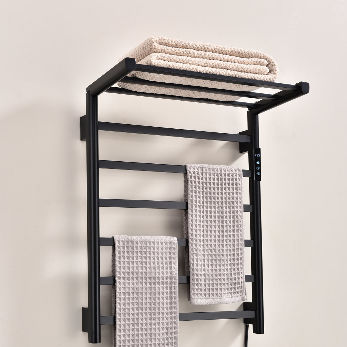 Traditional Towel Rail Towel Warmer FK08 - Matte Black