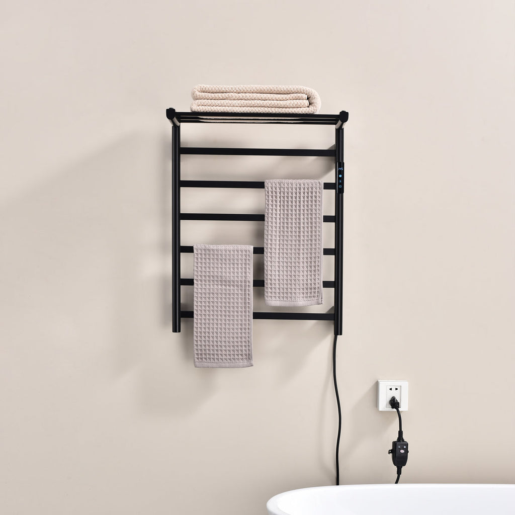 Traditional Towel Rail Towel Warmer FK08 - Matte Black