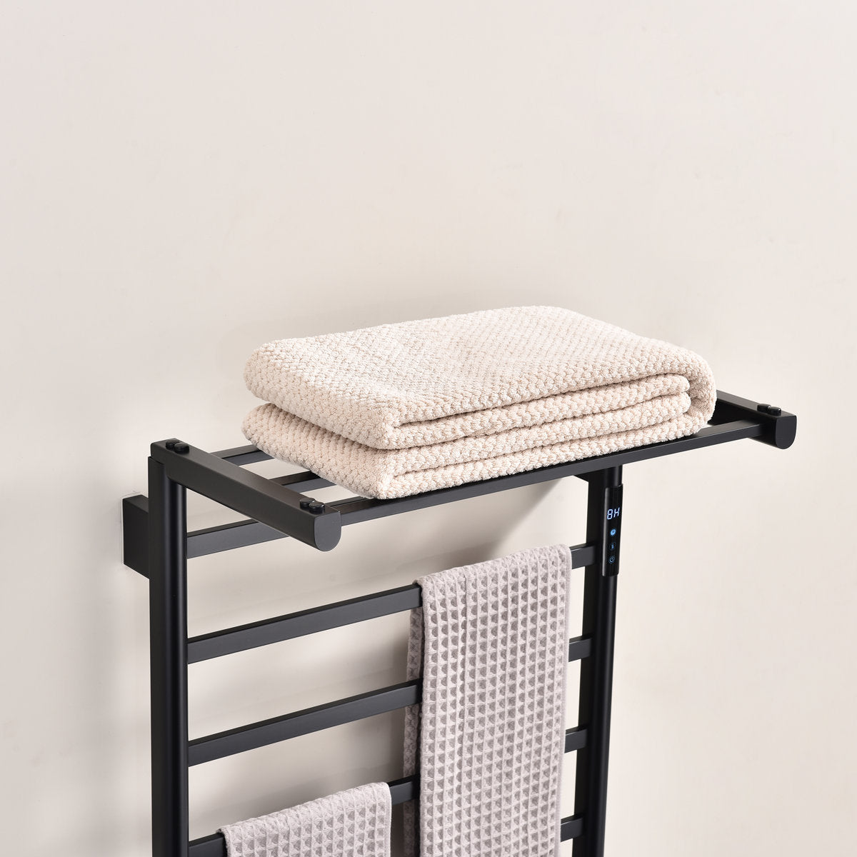 Traditional Towel Rail Towel Warmer FK08 - Matte Black