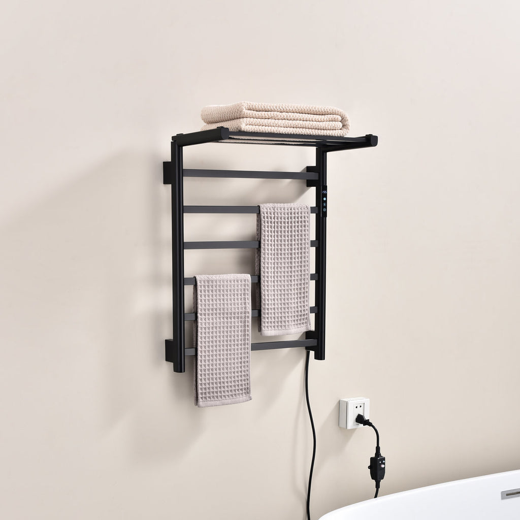 Traditional Towel Rail Towel Warmer FK08 - Matte Black