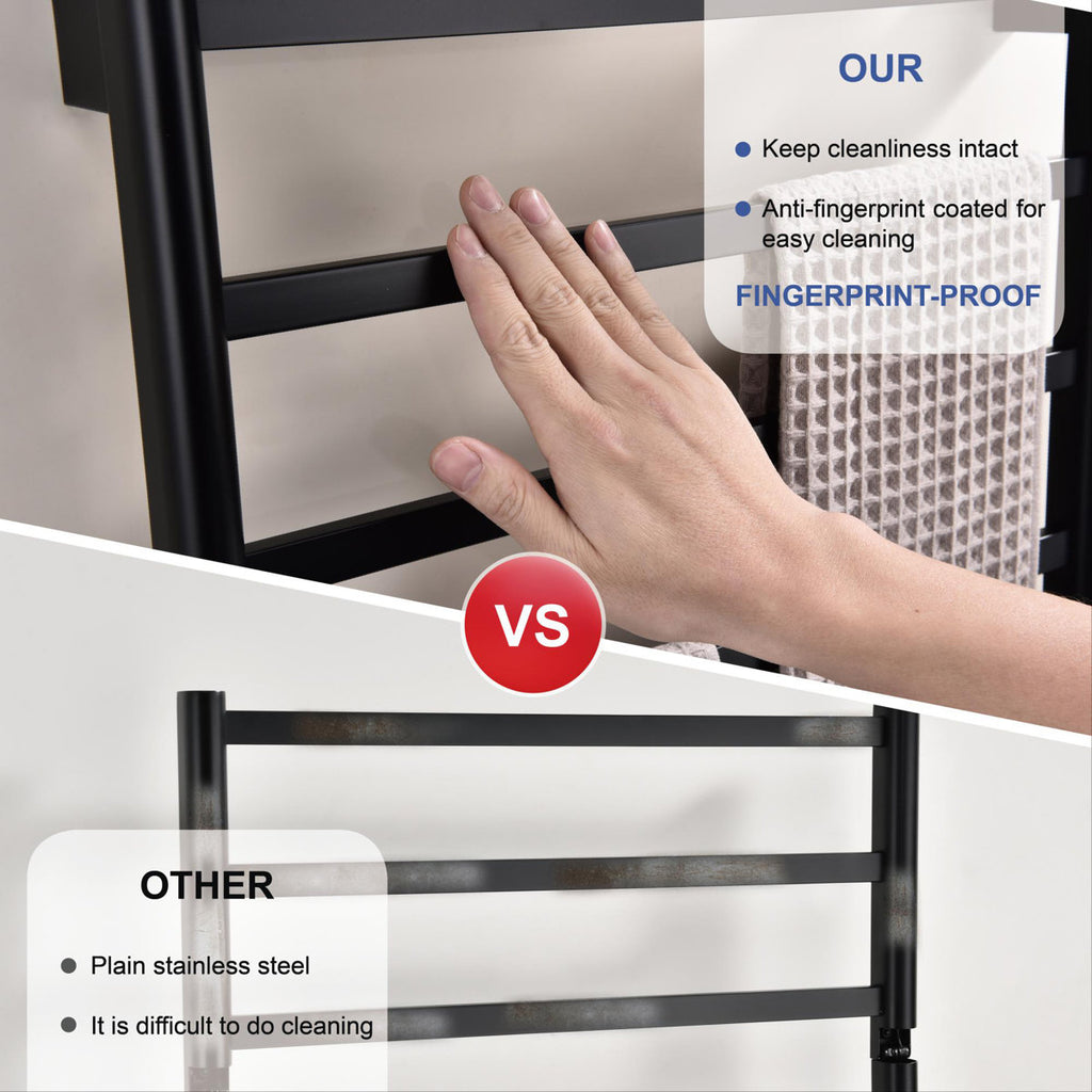 Traditional Towel Rail Towel Warmer FK08 - Matte Black