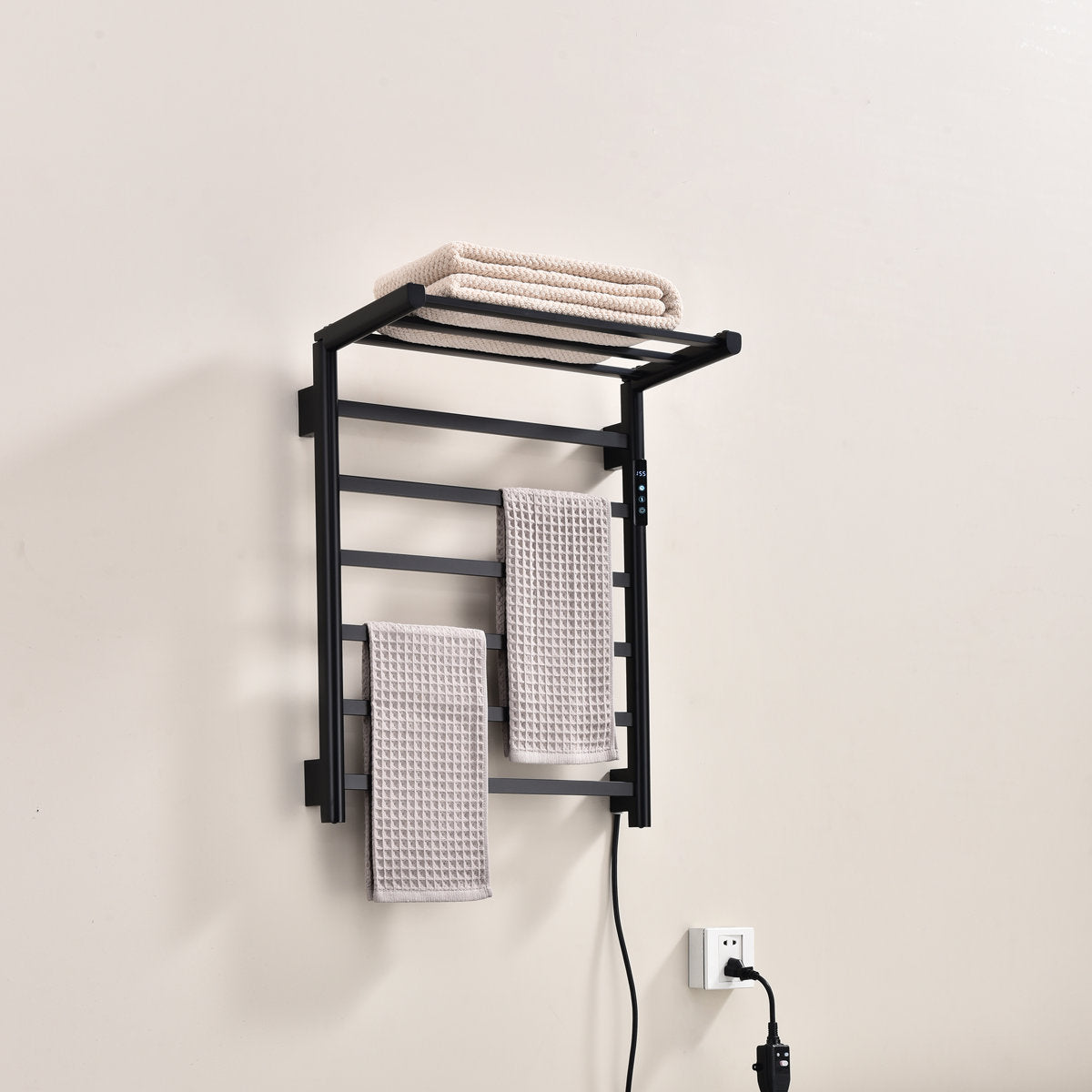 Traditional Towel Rail Towel Warmer FK08 - Matte Black
