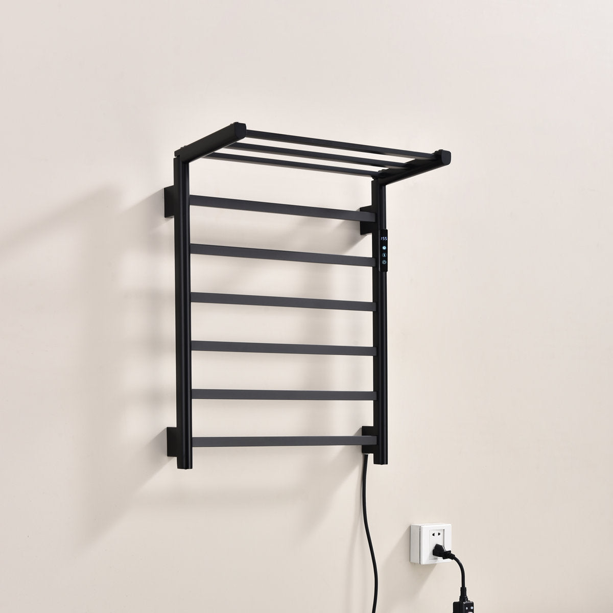 Traditional Towel Rail Towel Warmer FK08 - Matte Black