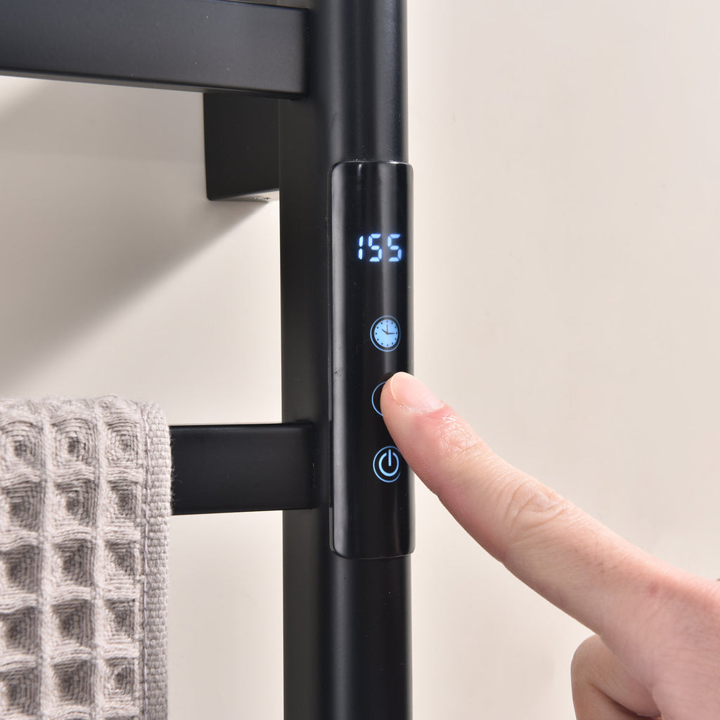 Traditional Towel Rail Towel Warmer FK08 - Matte Black