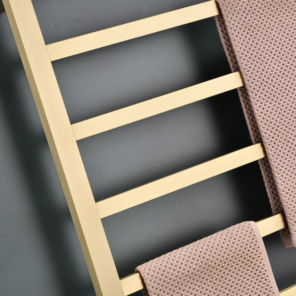 Traditional Towel Rail Towel Warmer FK07+ - Brushed Gold