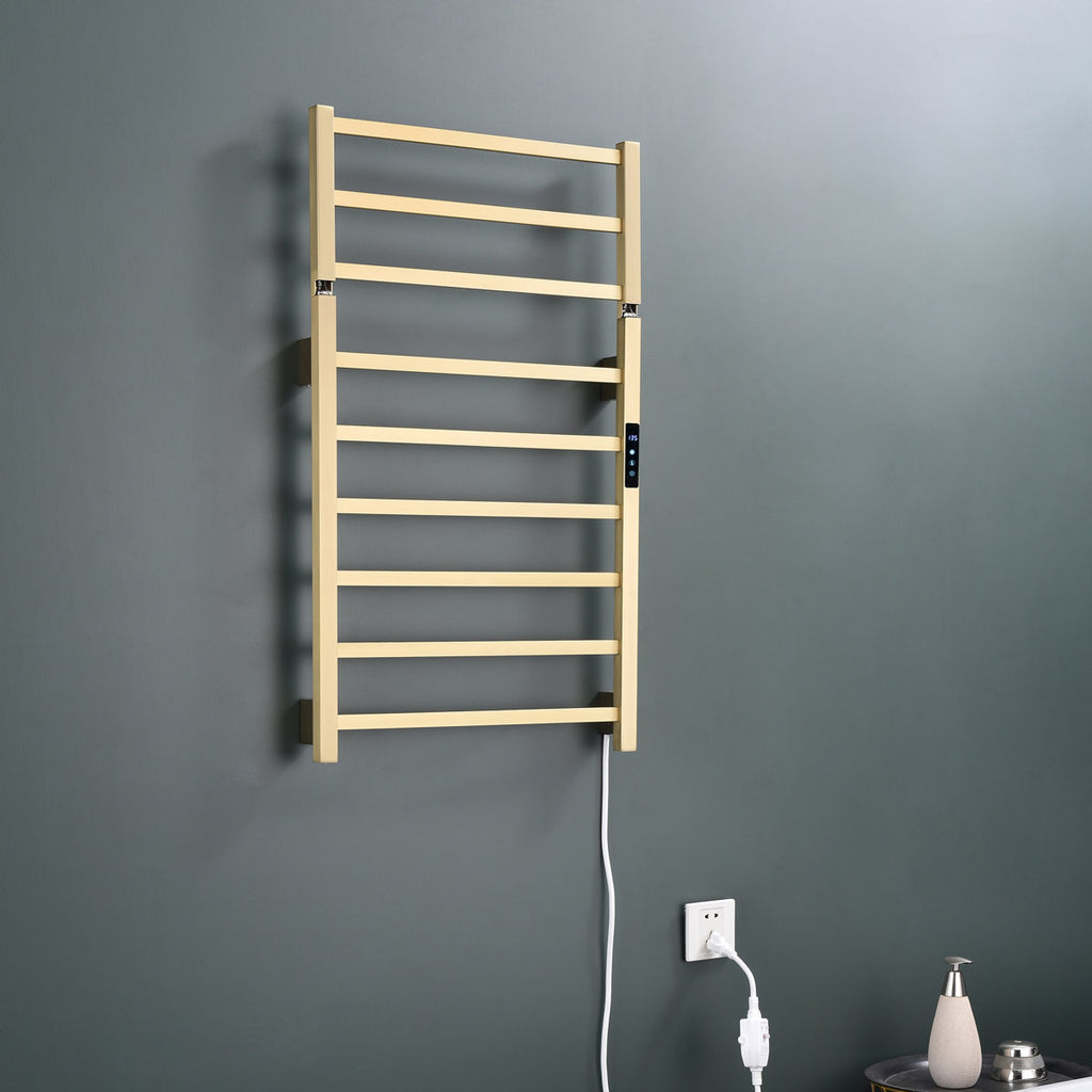 Traditional Towel Rail Towel Warmer FK07+ - Brushed Gold