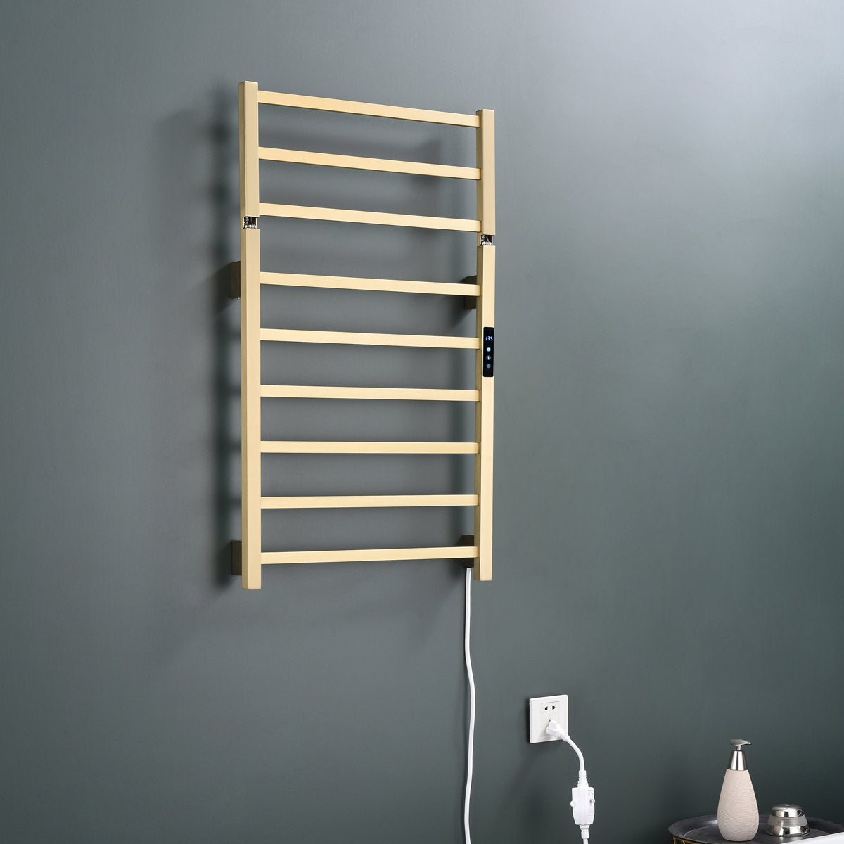 Traditional Towel Rail Towel Warmer FK07+ - Brushed Gold