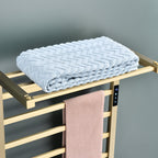 Traditional Towel Rail Towel Warmer FK07+ - Brushed Gold