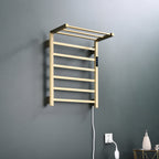 Traditional Towel Rail Towel Warmer FK07+ - Brushed Gold