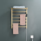 Traditional Towel Rail Towel Warmer FK07+ - Brushed Gold