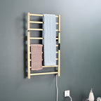 Traditional Towel Rail Towel Warmer FK07+ - Brushed Gold