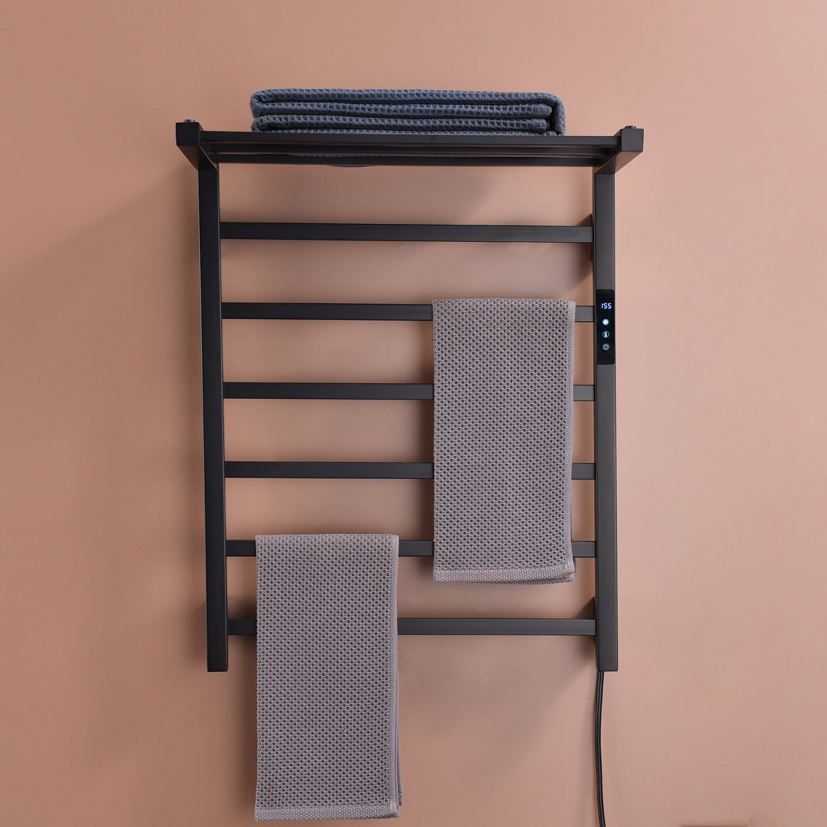 Traditional Towel Rail Towel Warmer FK07 - Matte Black
