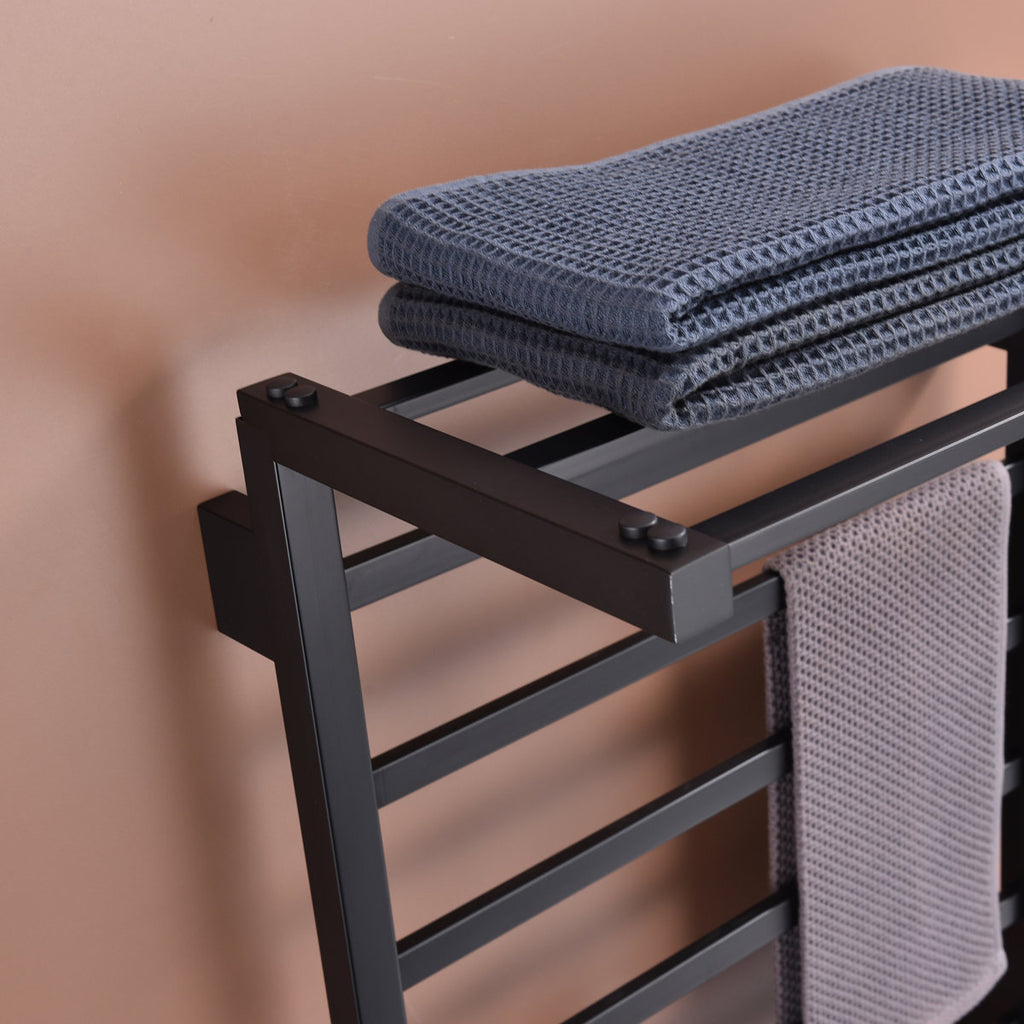 Traditional Towel Rail Towel Warmer FK07 - Matte Black