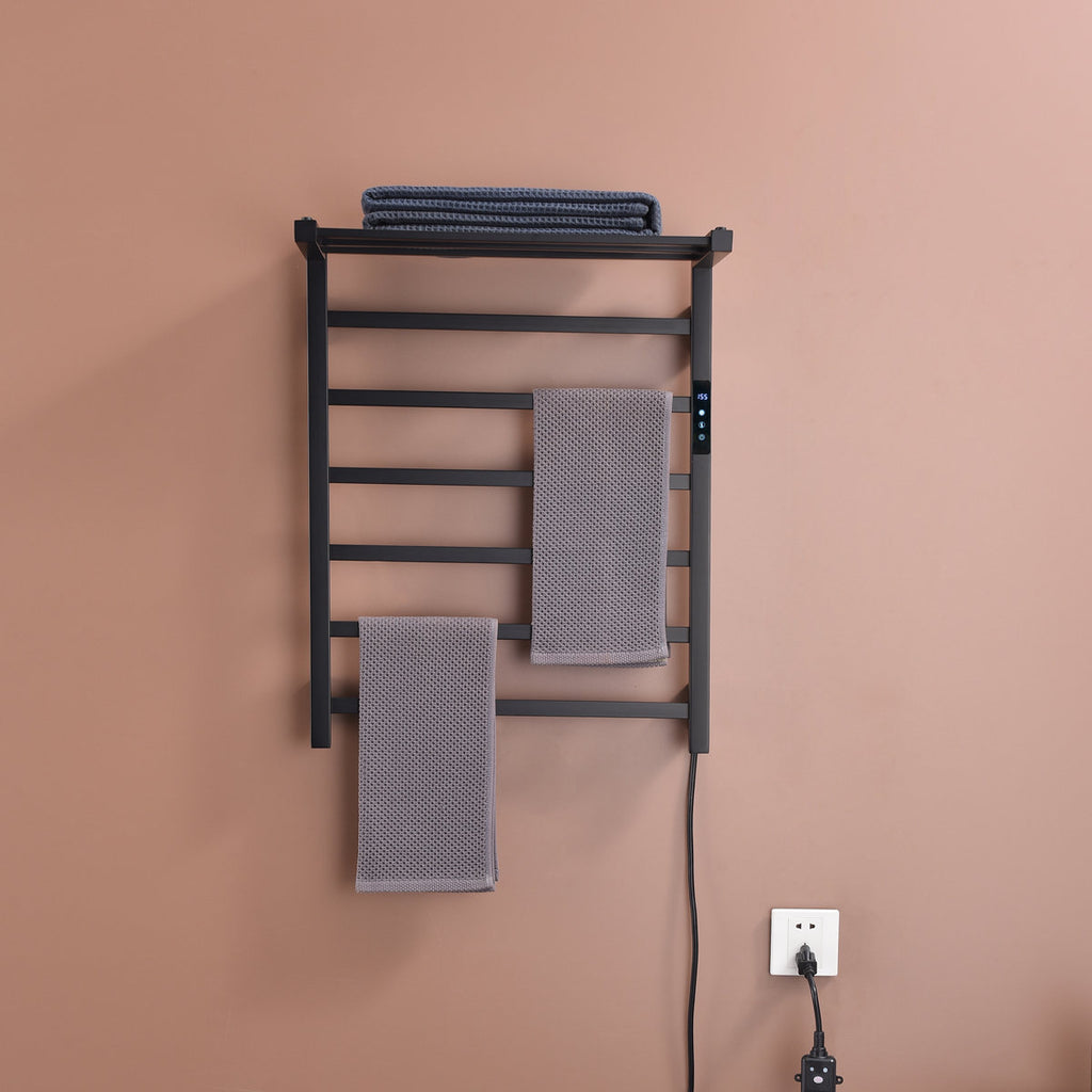 Traditional Towel Rail Towel Warmer FK07 - Matte Black