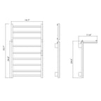 Traditional Towel Rail Towel Warmer FK07 - Matte Black