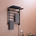 Traditional Towel Rail Towel Warmer FK07 - Matte Black
