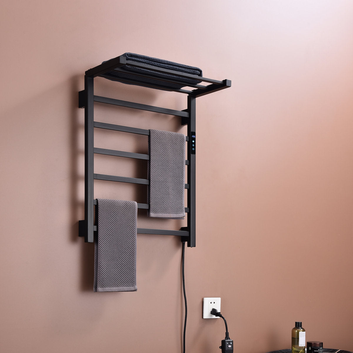 Traditional Towel Rail Towel Warmer FK07 - Matte Black