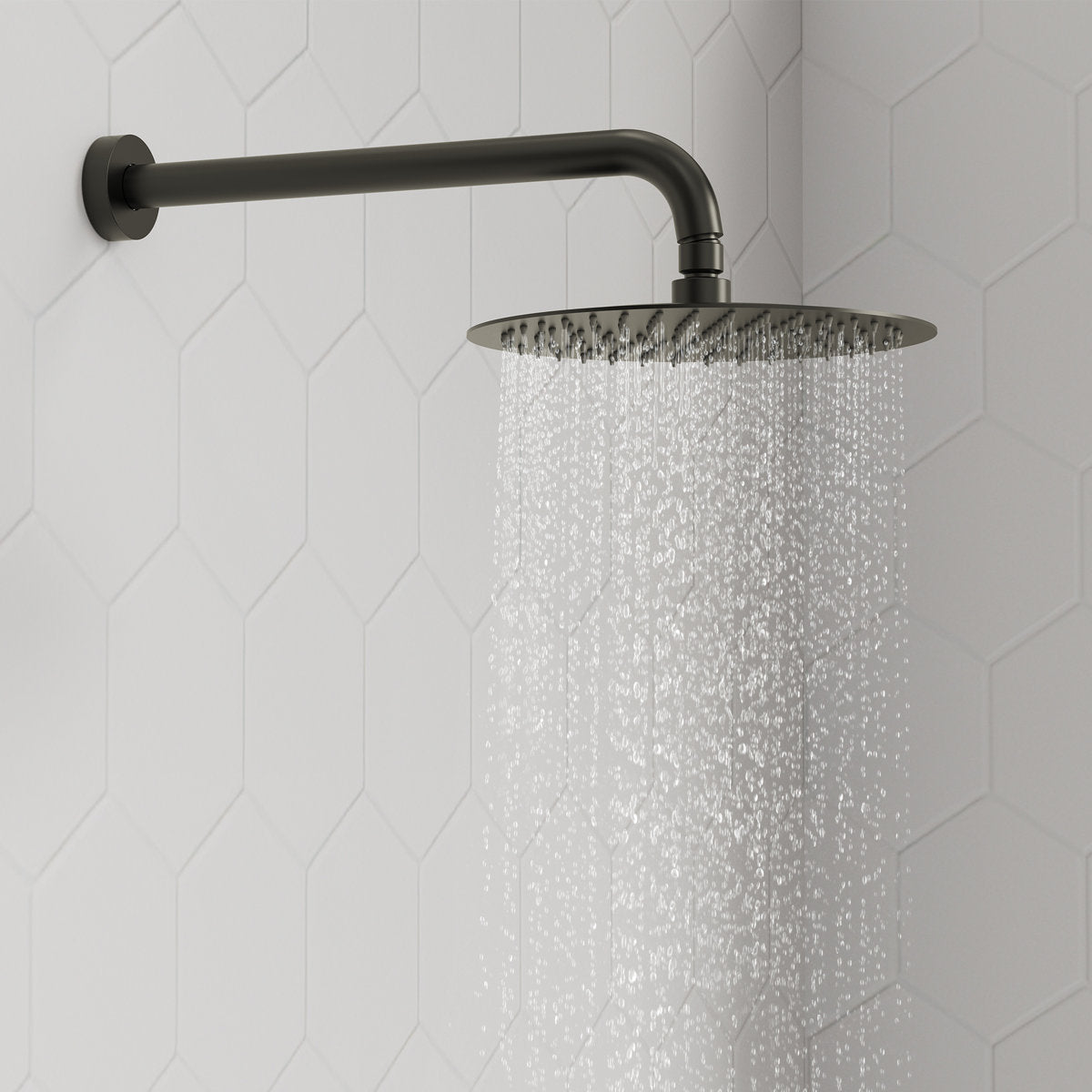 PressureBalanced Shower System, 10" Rainfall Dual Showerheads with Handheld Shower SFS-1058-BK10 - Matte Black