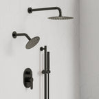 PressureBalanced Shower System, 10" Rainfall Dual Showerheads with Handheld Shower SFS-1058-BK10 - Matte Black