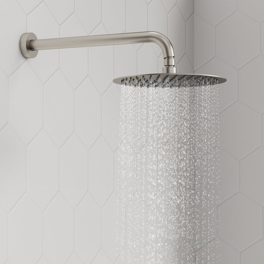 PressureBalanced Shower System, 10" Rainfall Dual Showerheads with Handheld Shower SFS-1058-NK10 - Brushed Nickel