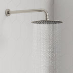 PressureBalanced Shower System, 10" Rainfall Dual Showerheads with Handheld Shower SFS-1058-NK10 - Brushed Nickel