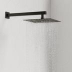 Wall Mount High-Pressure Rainfall Shower Faucet, Dual Showerheads System with Handheld Shower SFS-1059-BK10 - Matte Black