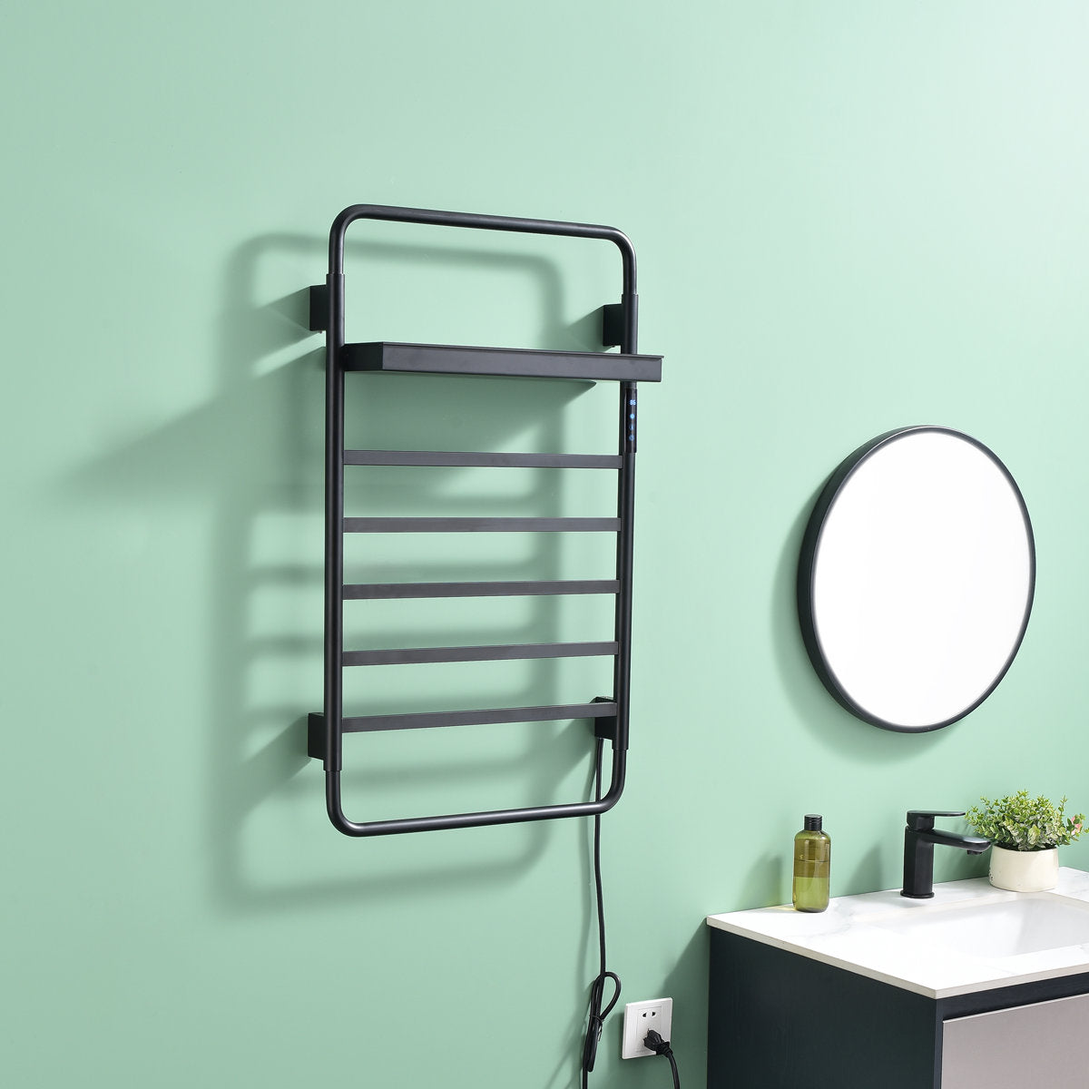 Traditional Towel Rail Towel Warmer LS012 - Black