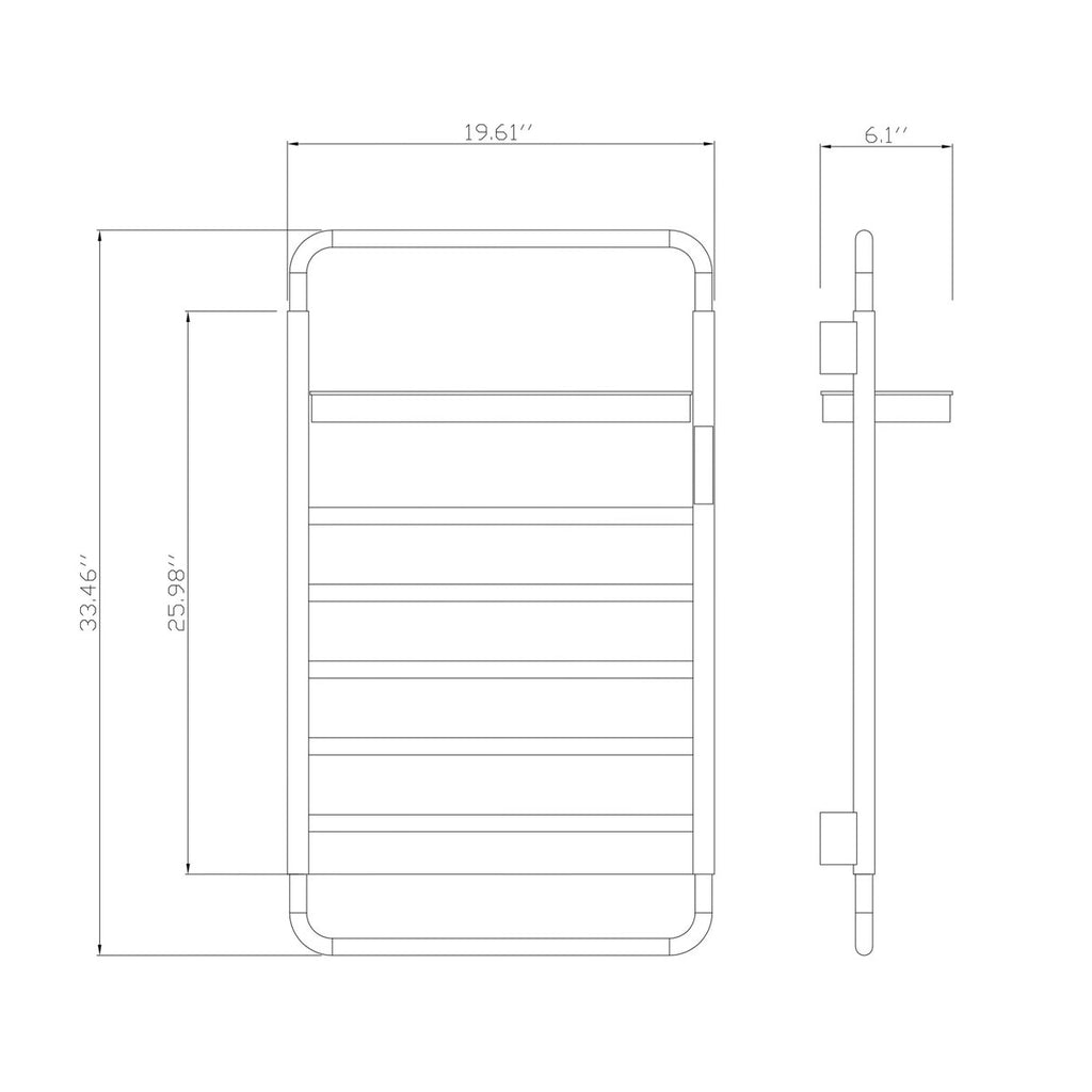 Traditional Towel Rail Towel Warmer LS012 - Black