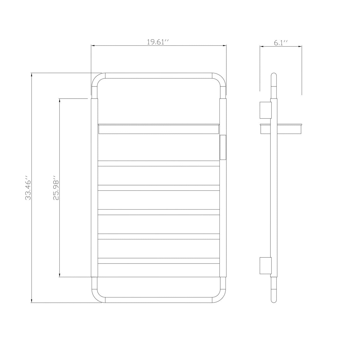 Traditional Towel Rail Towel Warmer LS012 - Black