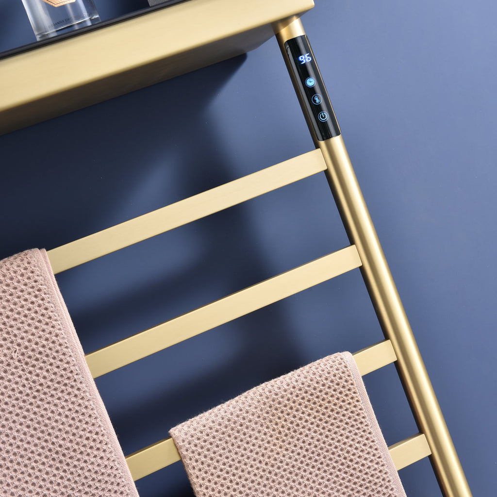 Traditional Towel Rail Towel Warmer LS013 - Brushed Gold