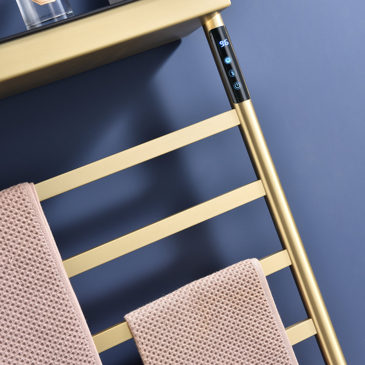 Traditional Towel Rail Towel Warmer LS013 - Brushed Gold