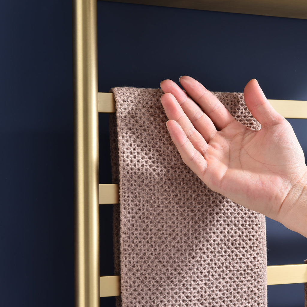Traditional Towel Rail Towel Warmer LS013 - Brushed Gold