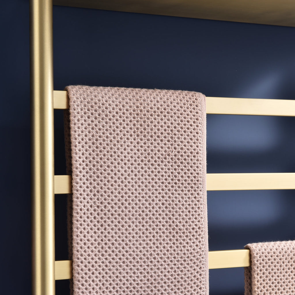 Traditional Towel Rail Towel Warmer LS013 - Brushed Gold