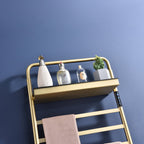 Traditional Towel Rail Towel Warmer LS013 - Brushed Gold