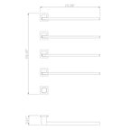 Traditional Towel Rail Towel Warmer FK016 - Gold