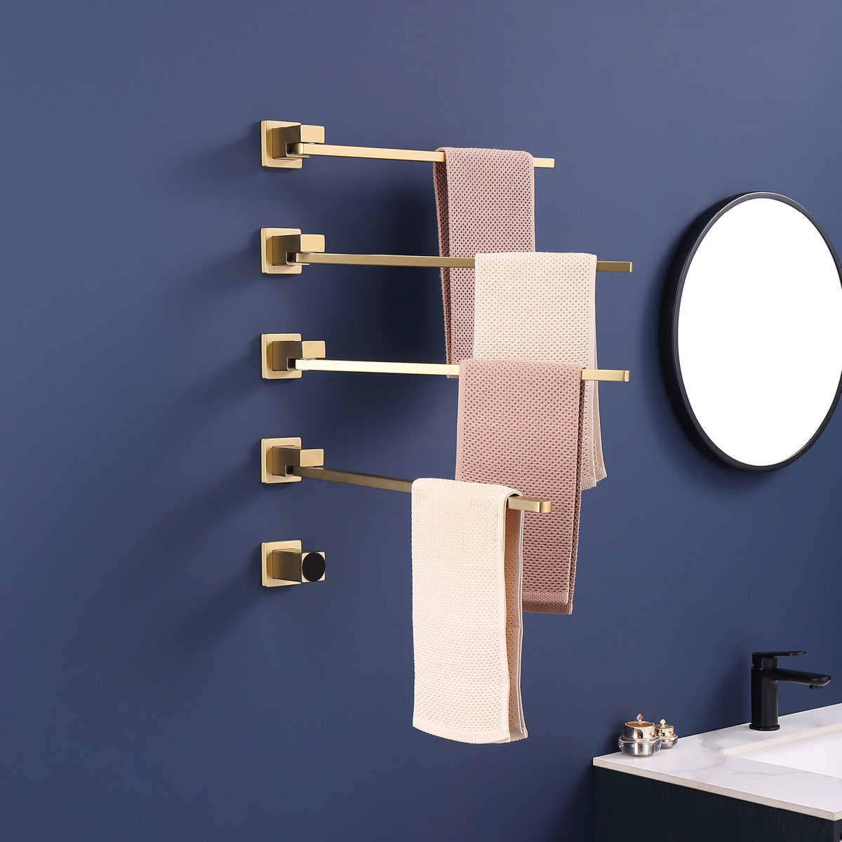 Traditional Towel Rail Towel Warmer FK016 - Gold