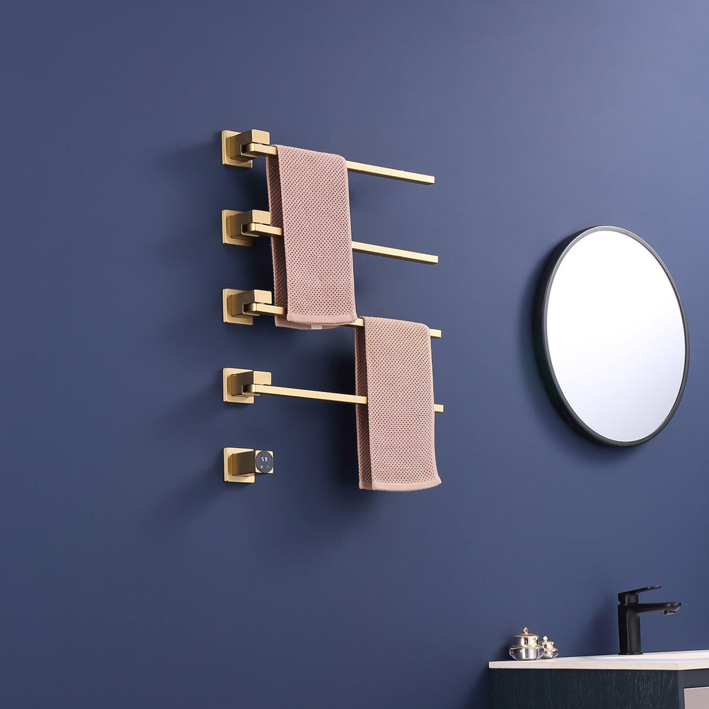 Traditional Towel Rail Towel Warmer FK016 - Gold