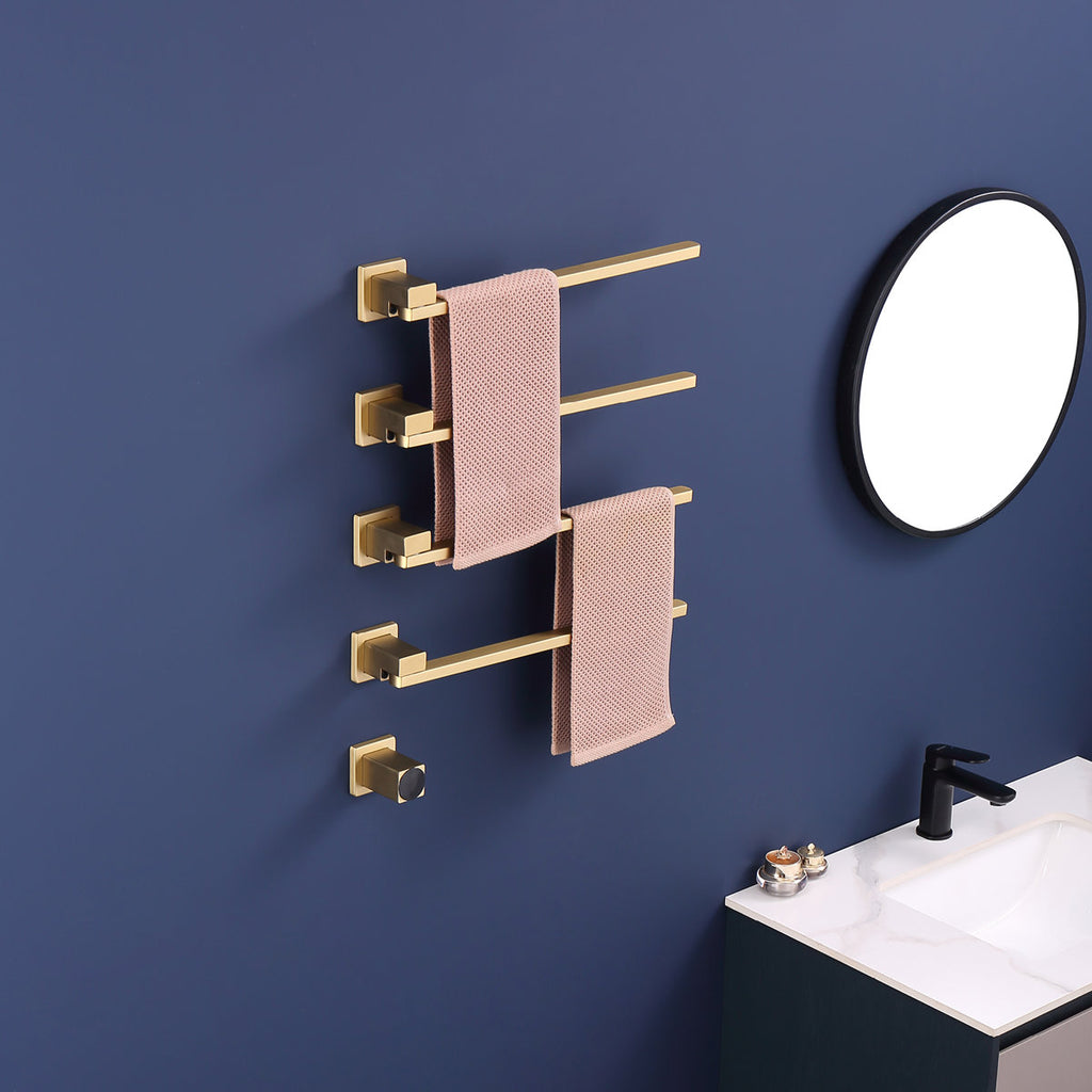 Traditional Towel Rail Towel Warmer FK016 - Gold