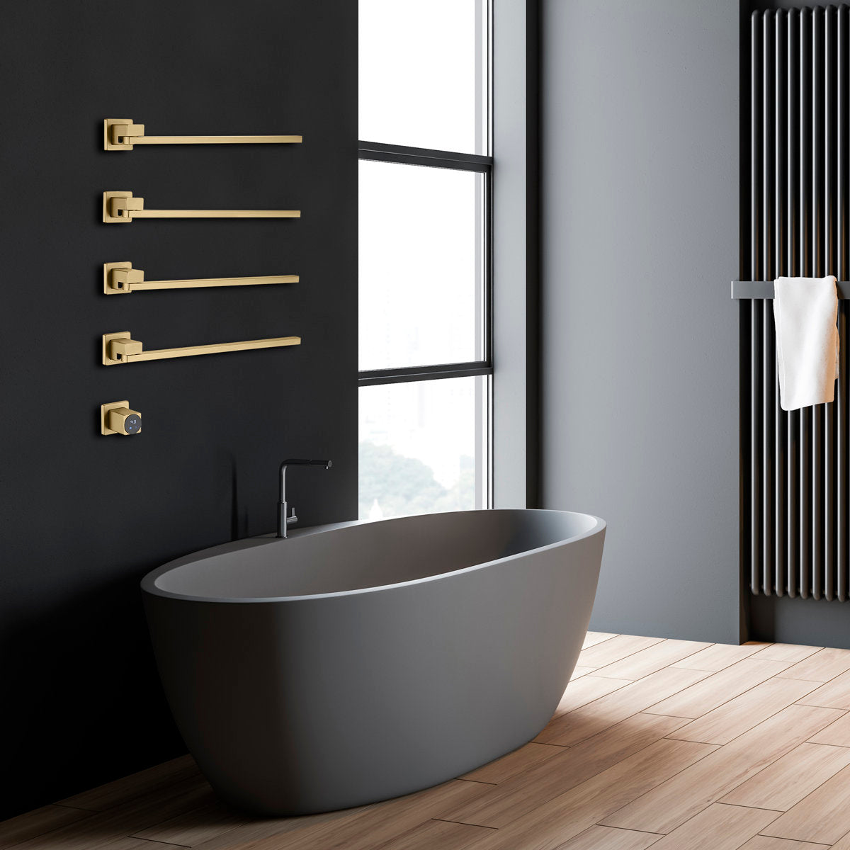 Traditional Towel Rail Towel Warmer FK016 - Gold