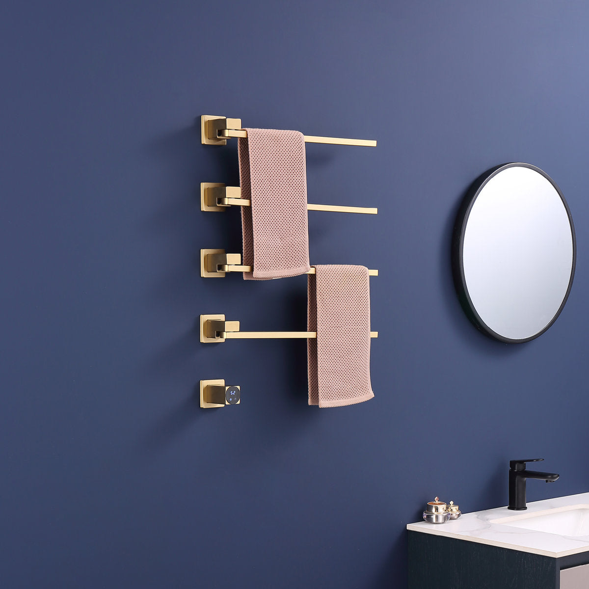 Traditional Towel Rail Towel Warmer FK016 - Gold