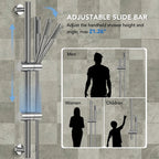 PressureBalanced Shower System, 10" Rainfall Dual Showerheads with Handheld Shower LP06657-LY - Chrome