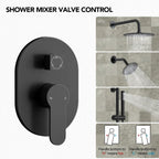 PressureBalanced Shower System, 10" Rainfall Dual Showerheads with Handheld Shower LP03320-LY - Matte Black